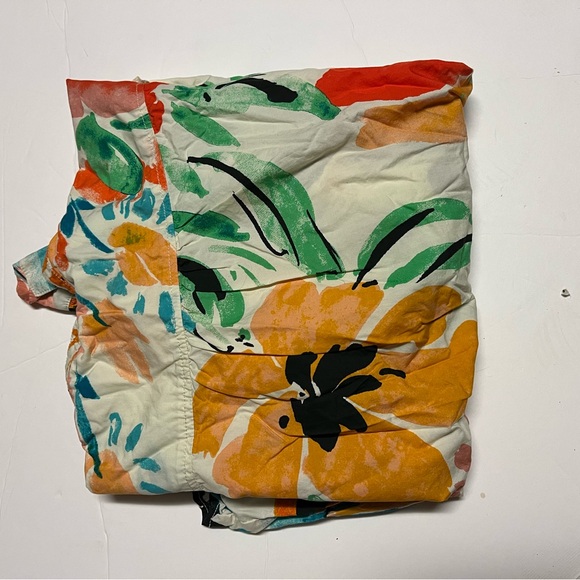 Anthropologie Orange and Green Abstract Blouse - Picture 6 of 6